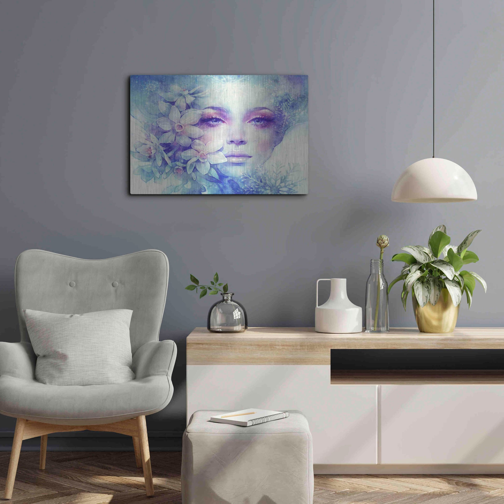 Luxe Metal Art 'December' by Anna Dittman, Metal Wall Art,24x16