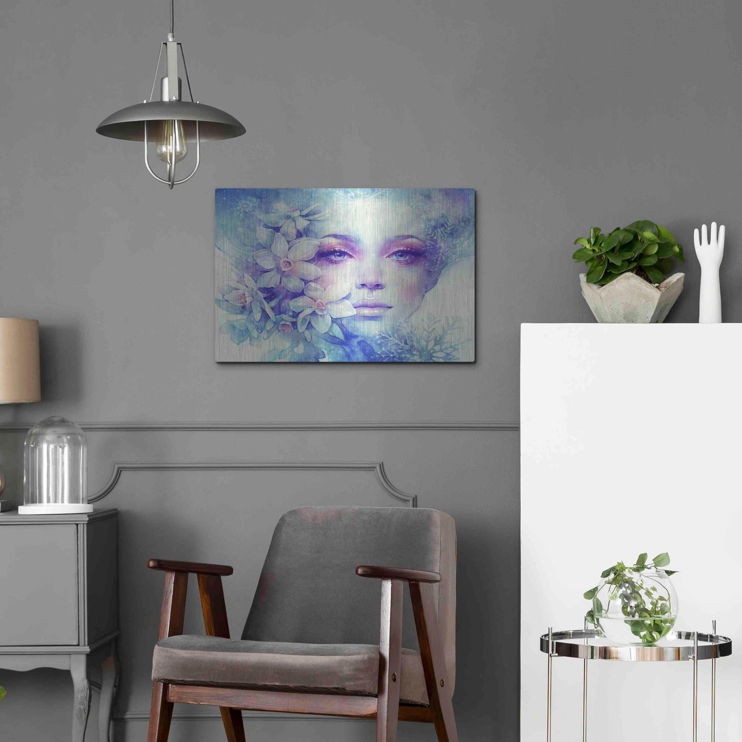 Luxe Metal Art 'December' by Anna Dittman, Metal Wall Art,24x16