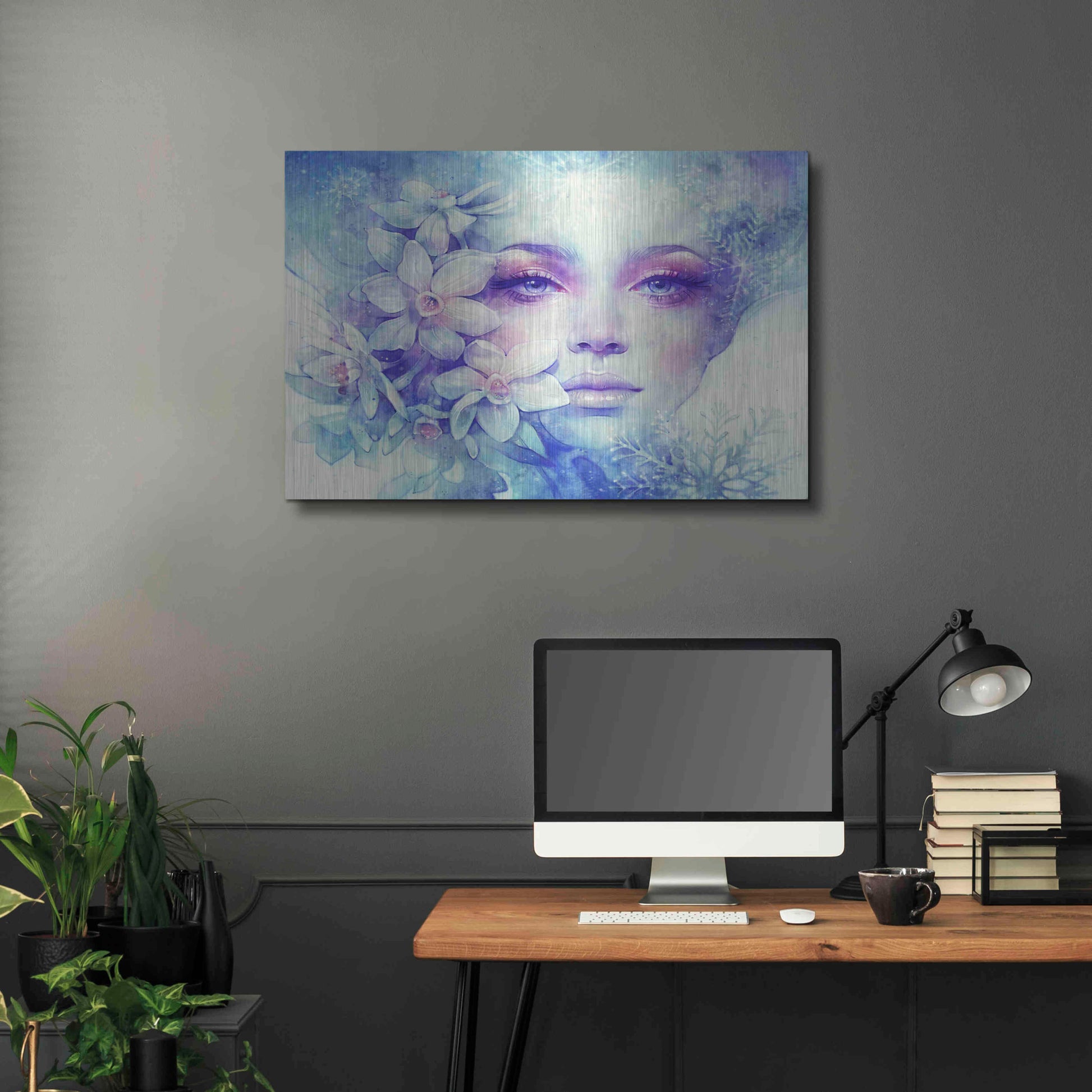 Luxe Metal Art 'December' by Anna Dittman, Metal Wall Art,36x24