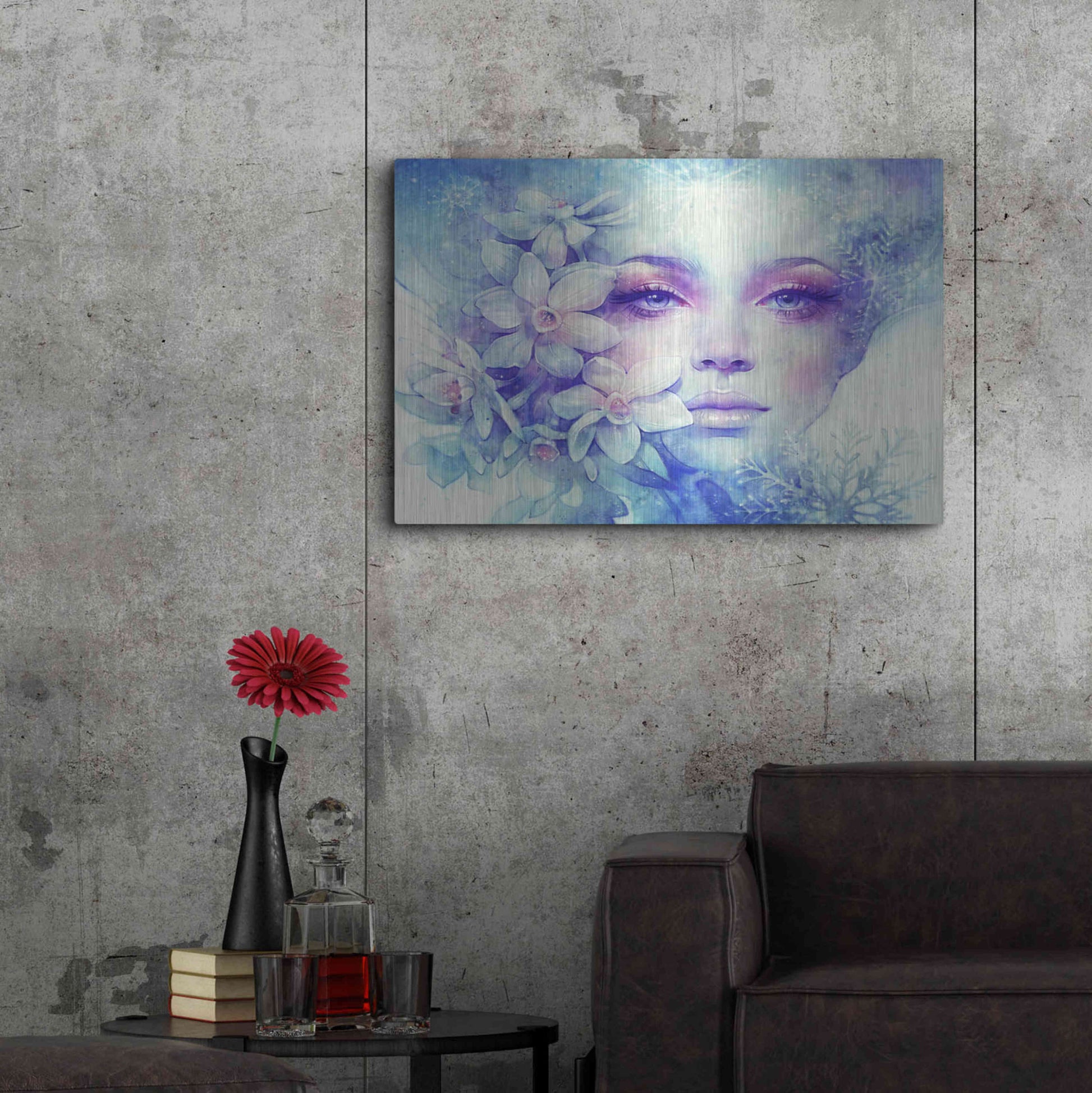 Luxe Metal Art 'December' by Anna Dittman, Metal Wall Art,36x24