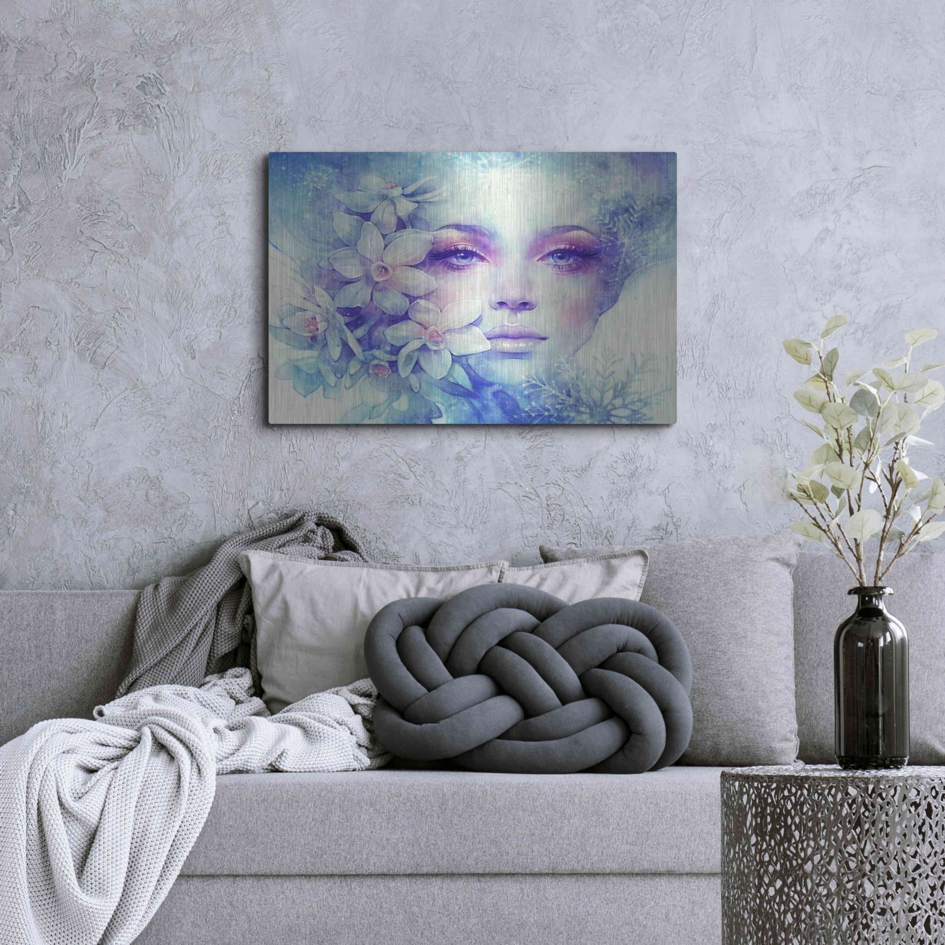 Luxe Metal Art 'December' by Anna Dittman, Metal Wall Art,36x24