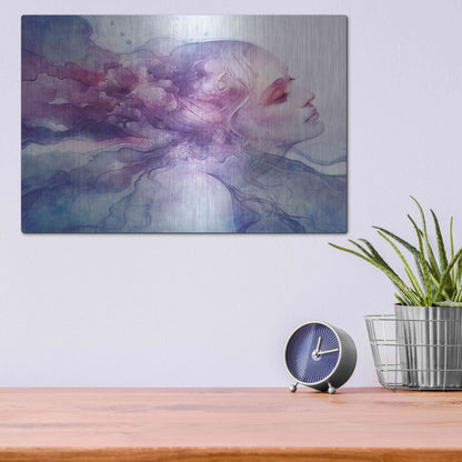 Luxe Metal Art 'Bait' by Anna Dittman, Metal Wall Art,16x12