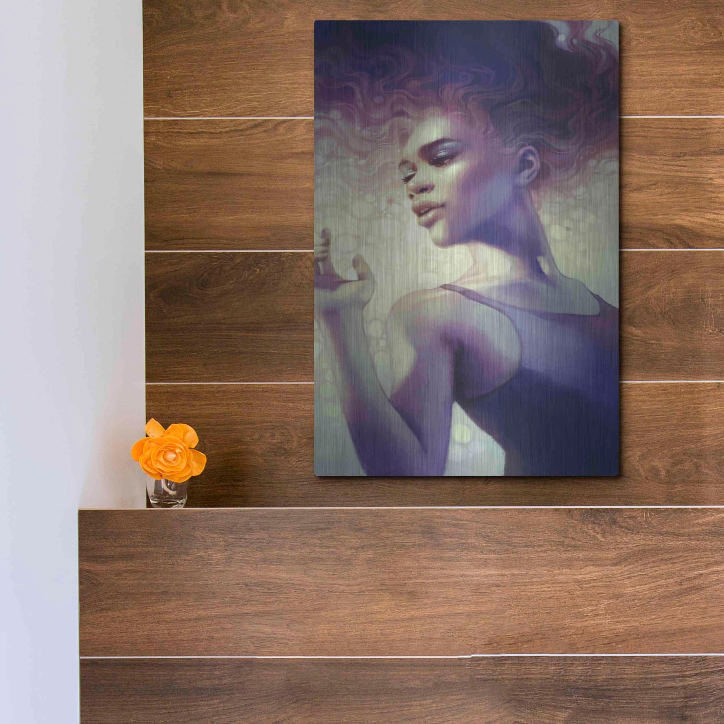 Luxe Metal Art 'Bead' by Anna Dittman, Metal Wall Art,12x16