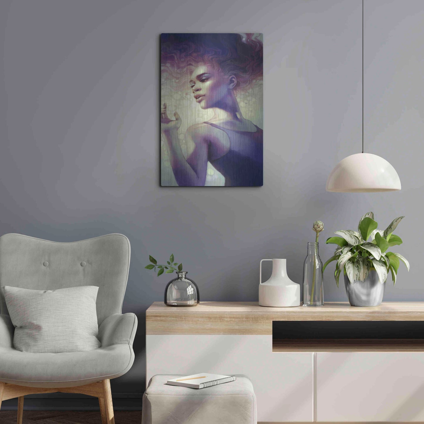 Luxe Metal Art 'Bead' by Anna Dittman, Metal Wall Art,16x24