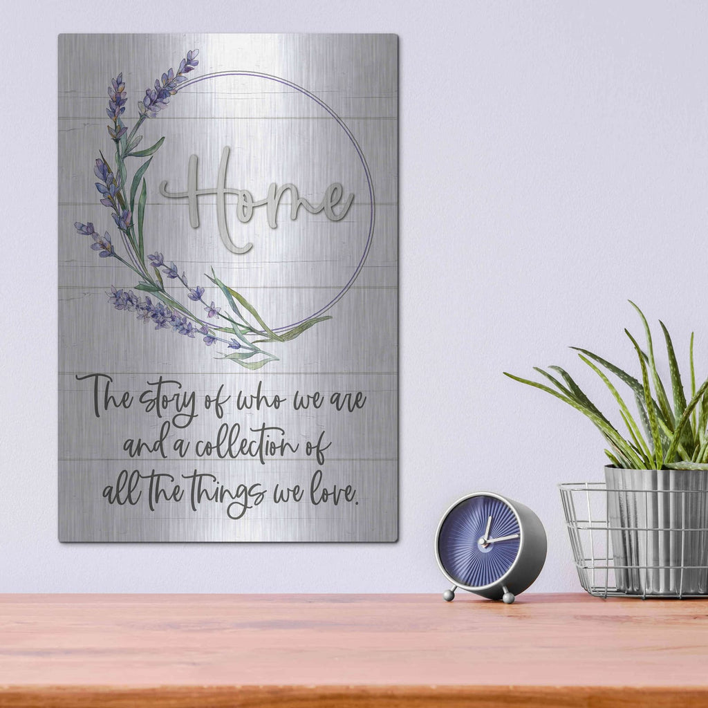 'Home' by Susie Boyer – Metal Wall Art, 12x16 room view