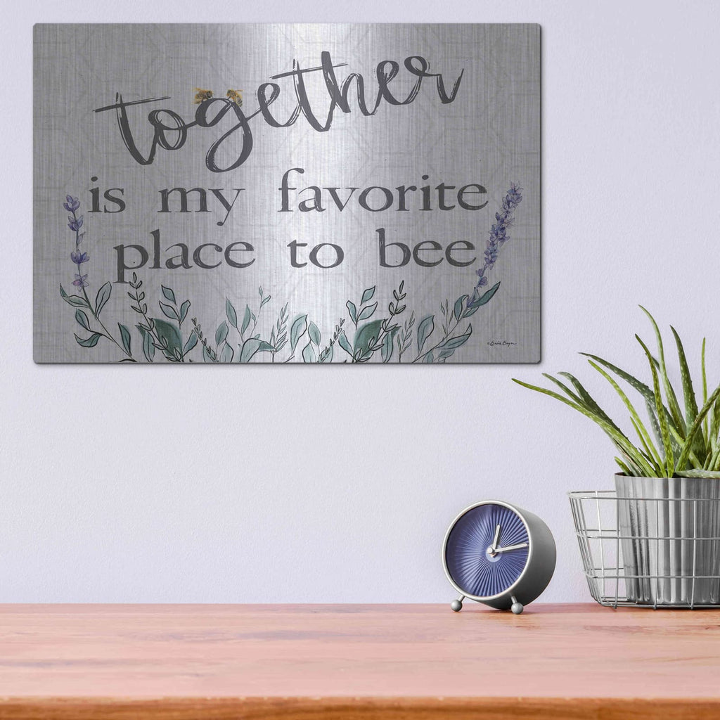 'Together Is My Favorite Place' by Susie Boyer – Metal Wall Art, 16x12 room view