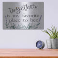 'Together Is My Favorite Place' by Susie Boyer – Metal Wall Art, 16x12 room view