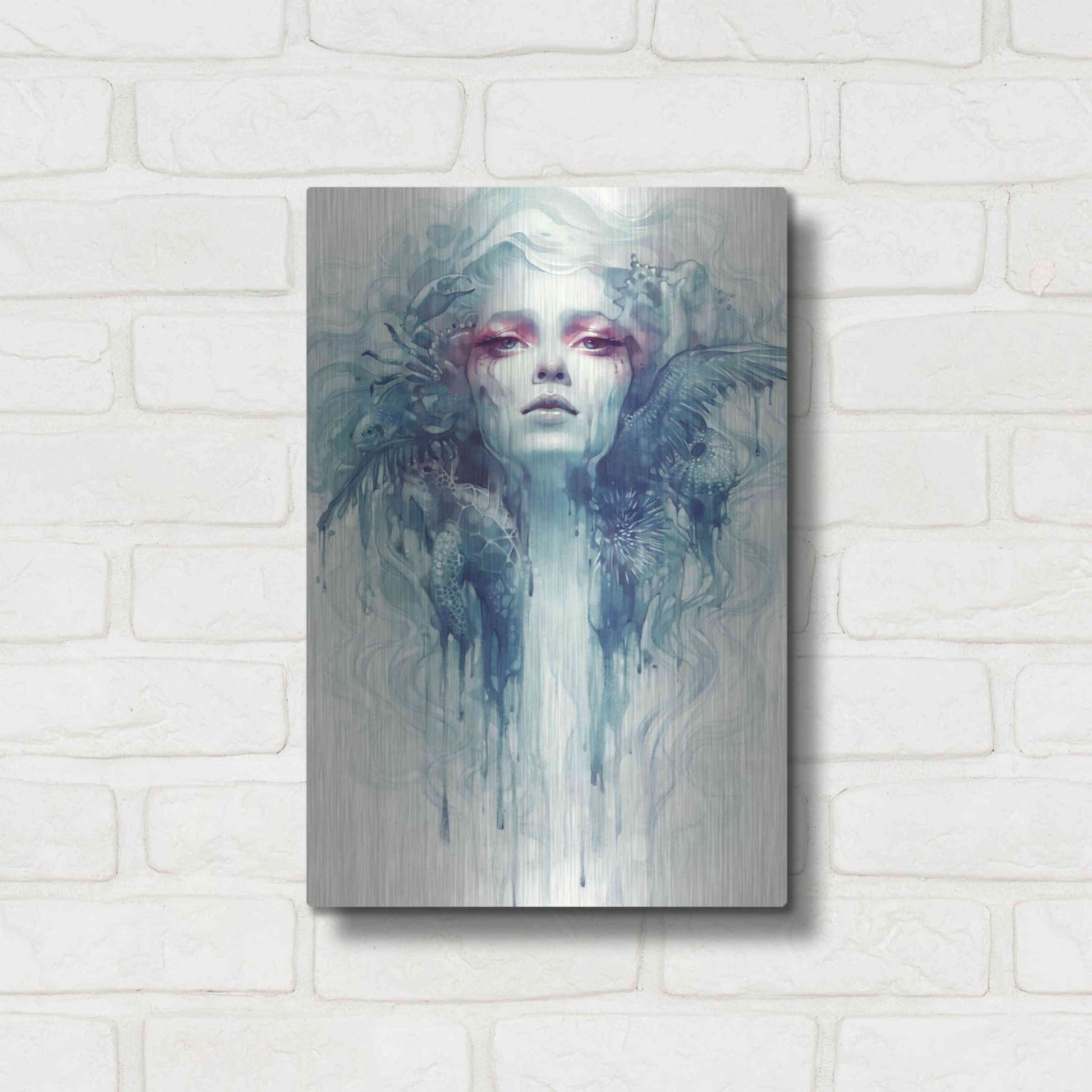 Luxe Metal Art 'Oil' by Anna Dittman, Metal Wall Art,12x16