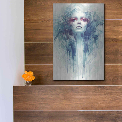 Luxe Metal Art 'Oil' by Anna Dittman, Metal Wall Art,12x16