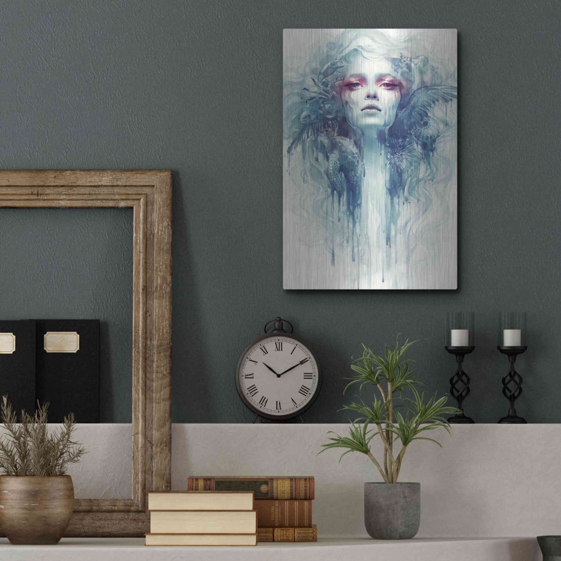 Luxe Metal Art 'Oil' by Anna Dittman, Metal Wall Art,12x16