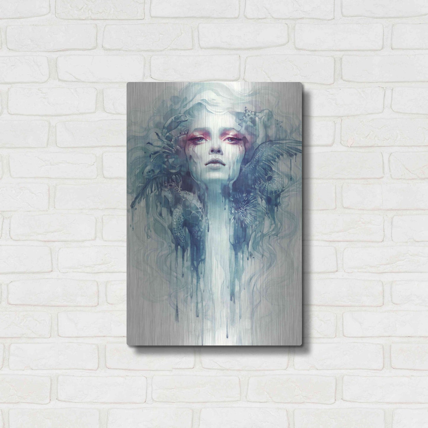 Luxe Metal Art 'Oil' by Anna Dittman, Metal Wall Art,16x24