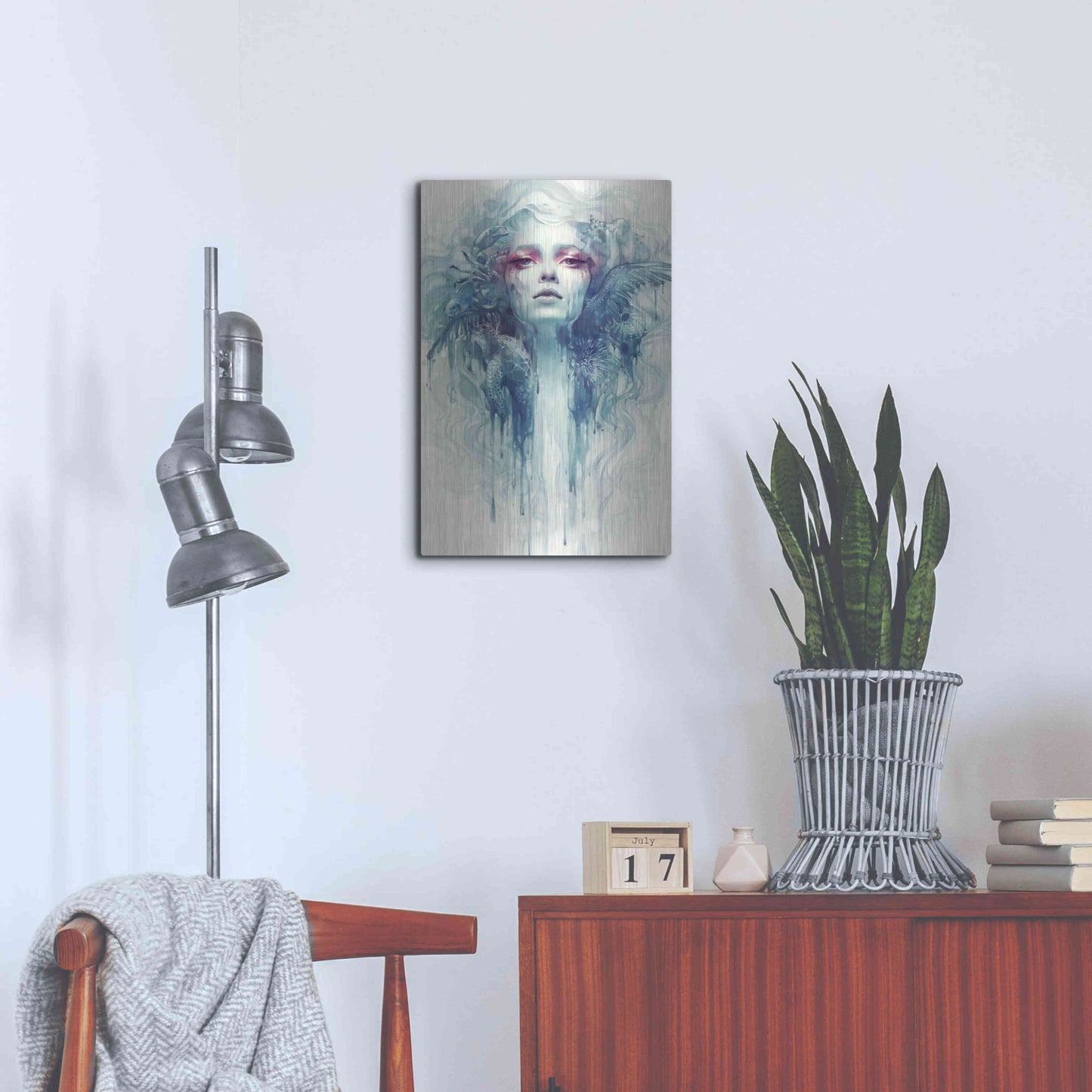 Luxe Metal Art 'Oil' by Anna Dittman, Metal Wall Art,16x24