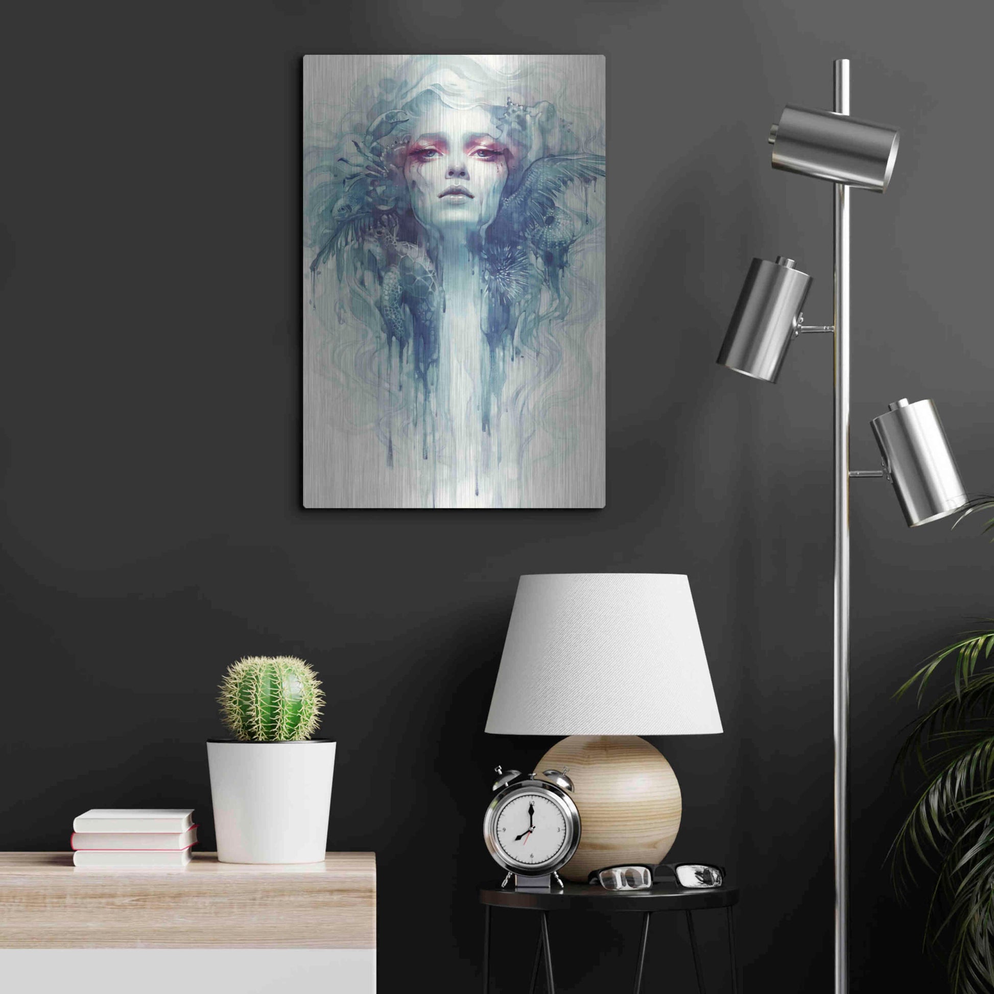 Luxe Metal Art 'Oil' by Anna Dittman, Metal Wall Art,16x24