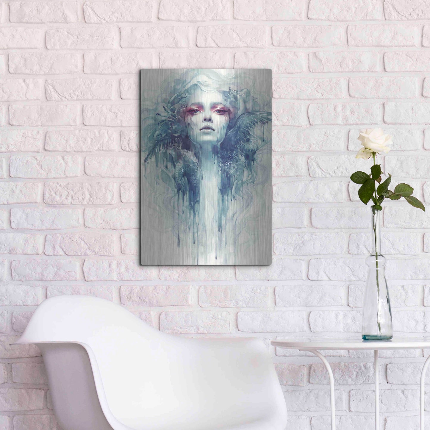 Luxe Metal Art 'Oil' by Anna Dittman, Metal Wall Art,16x24