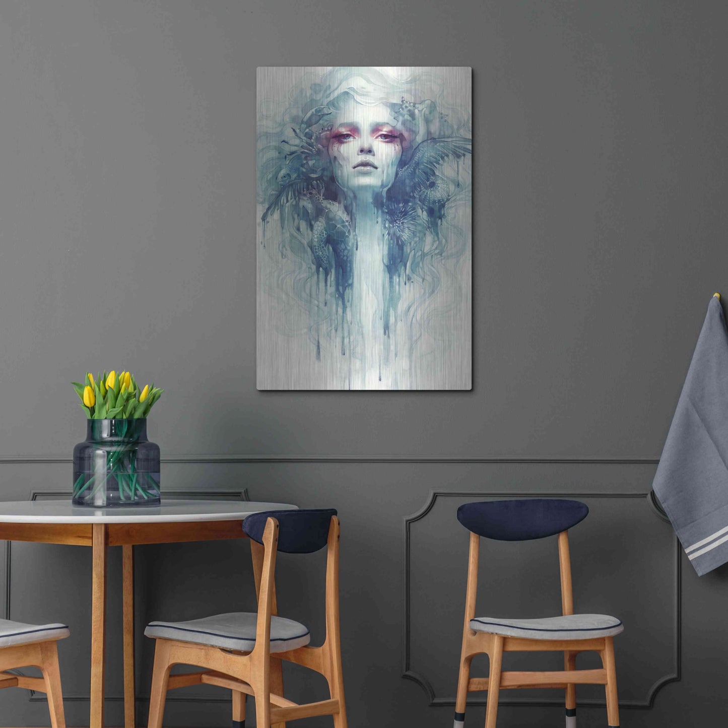 Luxe Metal Art 'Oil' by Anna Dittman, Metal Wall Art,24x36