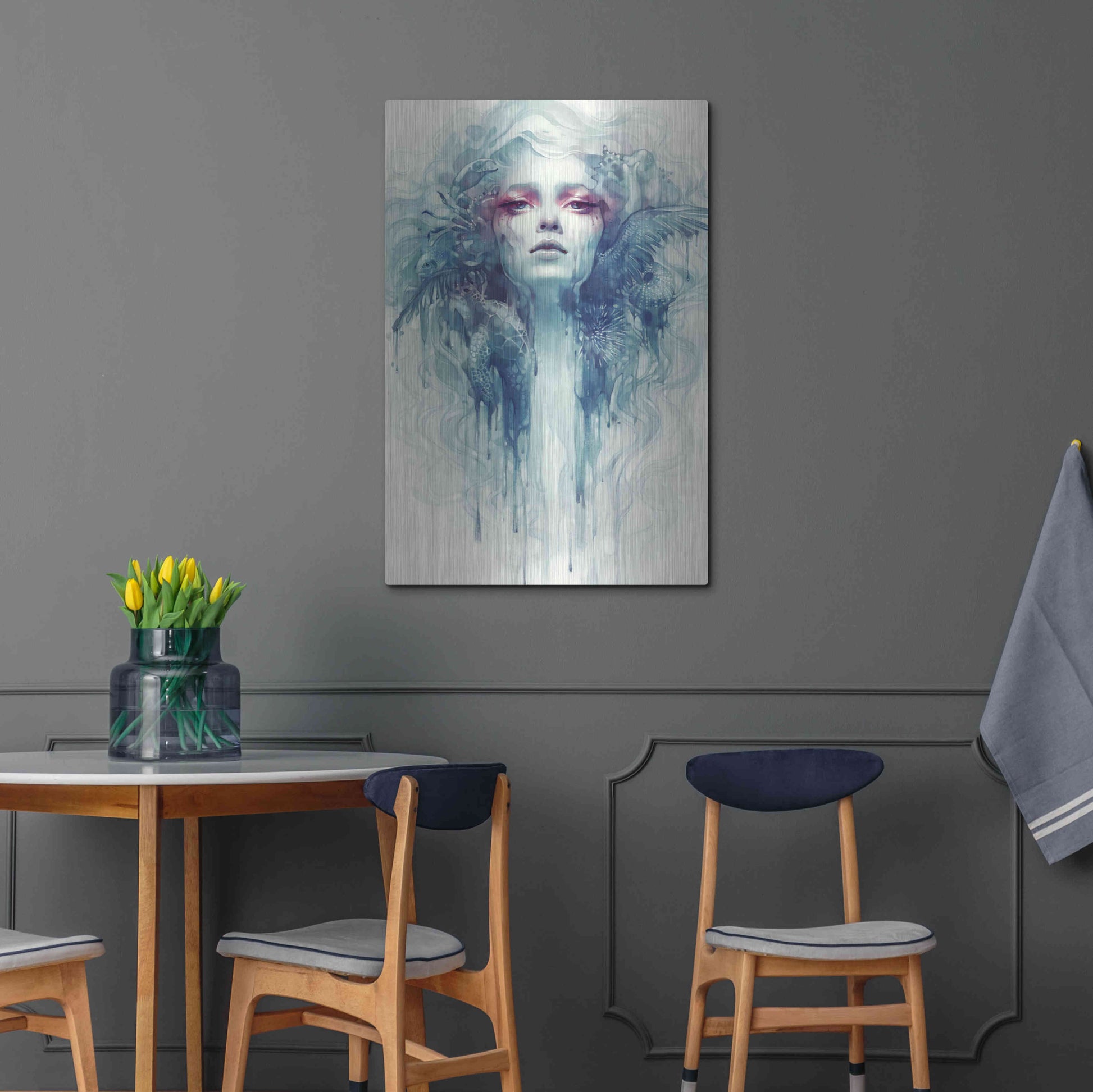 Luxe Metal Art 'Oil' by Anna Dittman, Metal Wall Art,24x36