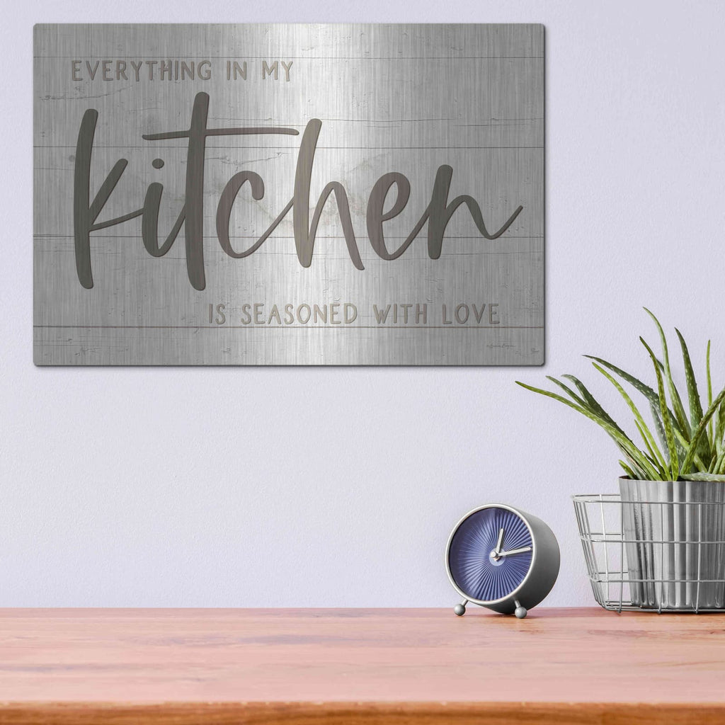 'Seasoned With Love Kitchen' by Susie Boyer – Metal Wall Art, 16x12 room view