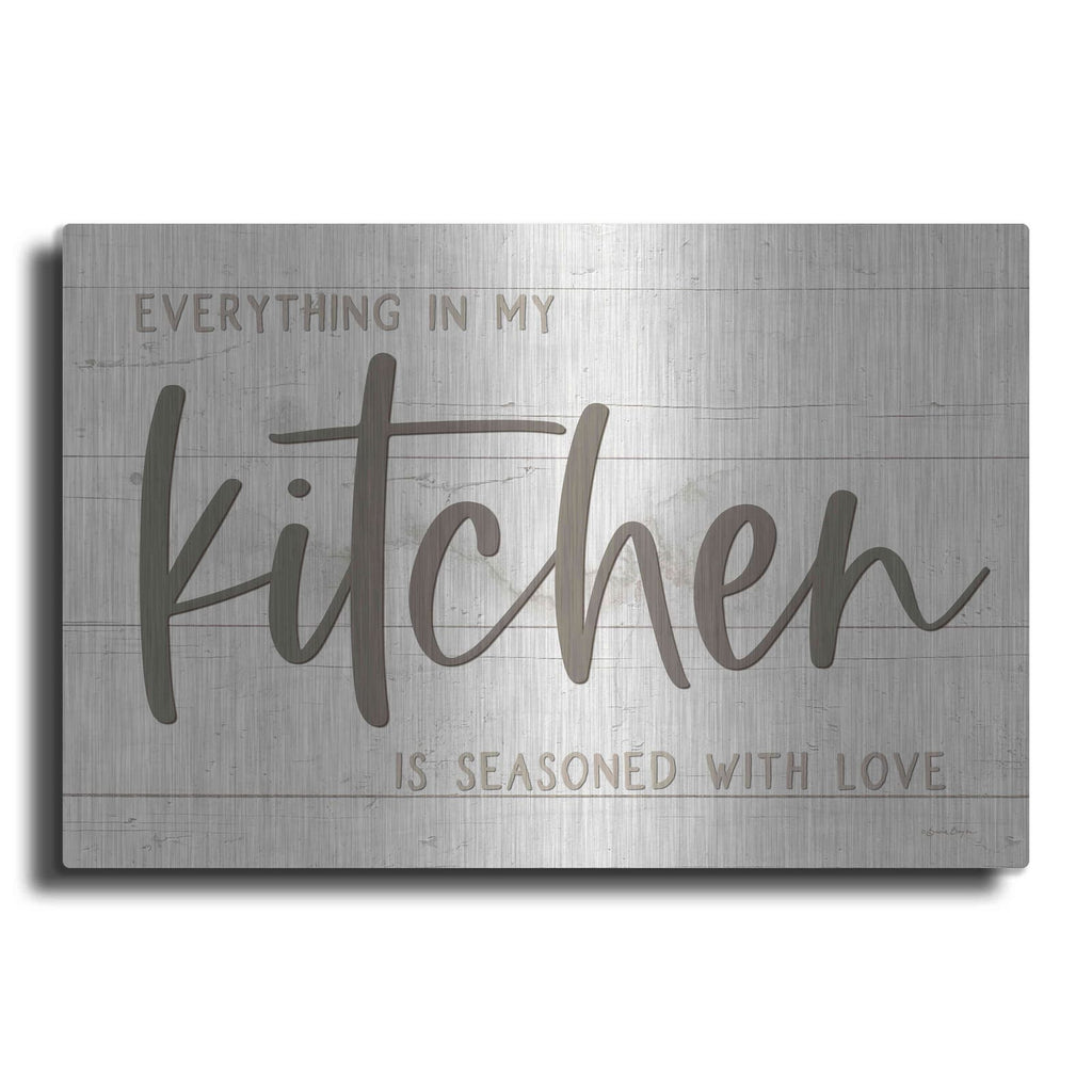 'Seasoned With Love Kitchen' by Susie Boyer – Metal Wall Art