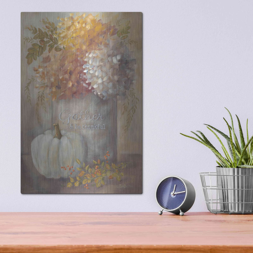 'Gather & Be Thankful' by Pam Britton – Metal Wall Art, 12x16 room view
