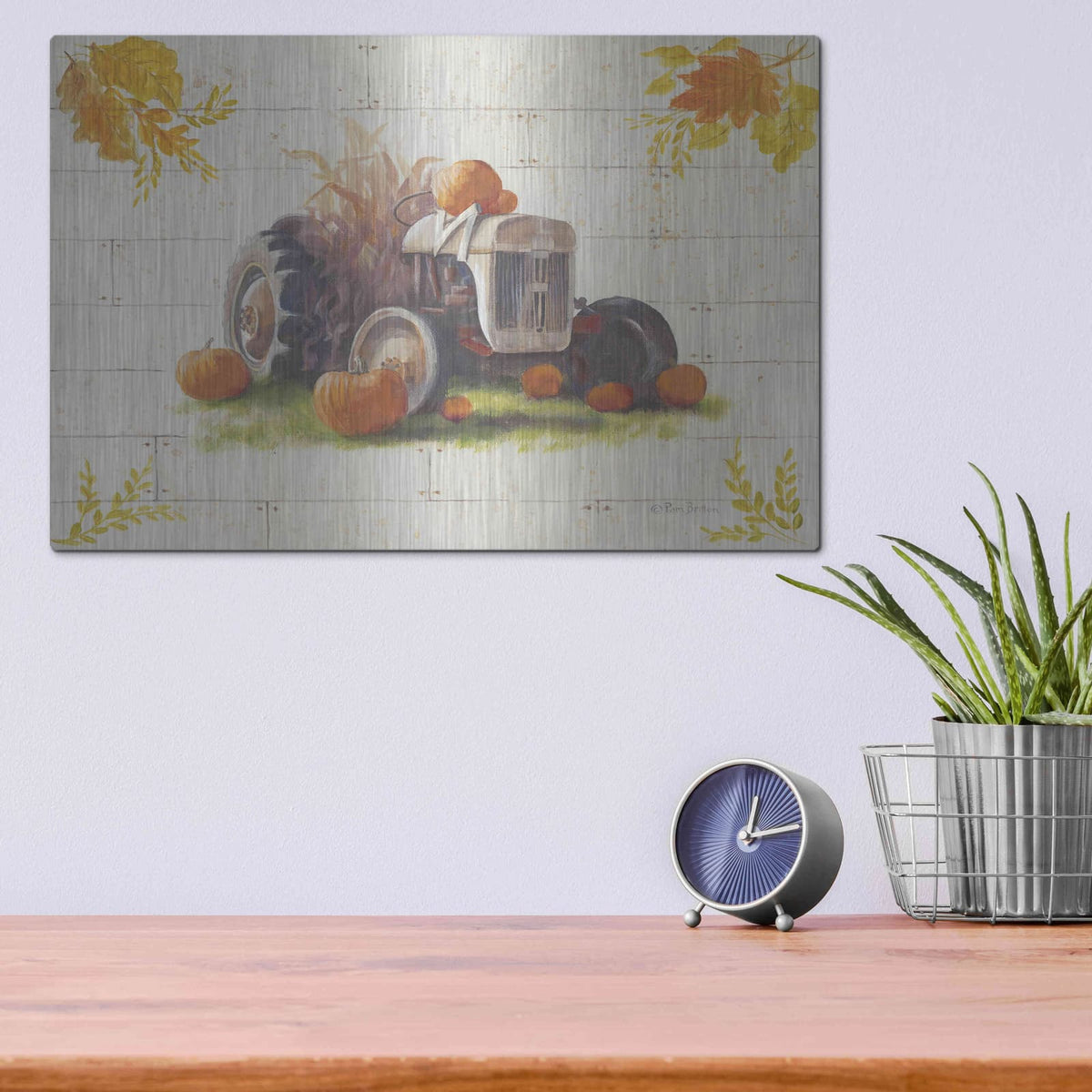 'Harvest Tractor' by Pam Britton – Metal Wall Art, 16x12 room view