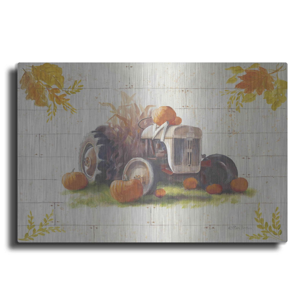 'Harvest Tractor' by Pam Britton – Metal Wall Art