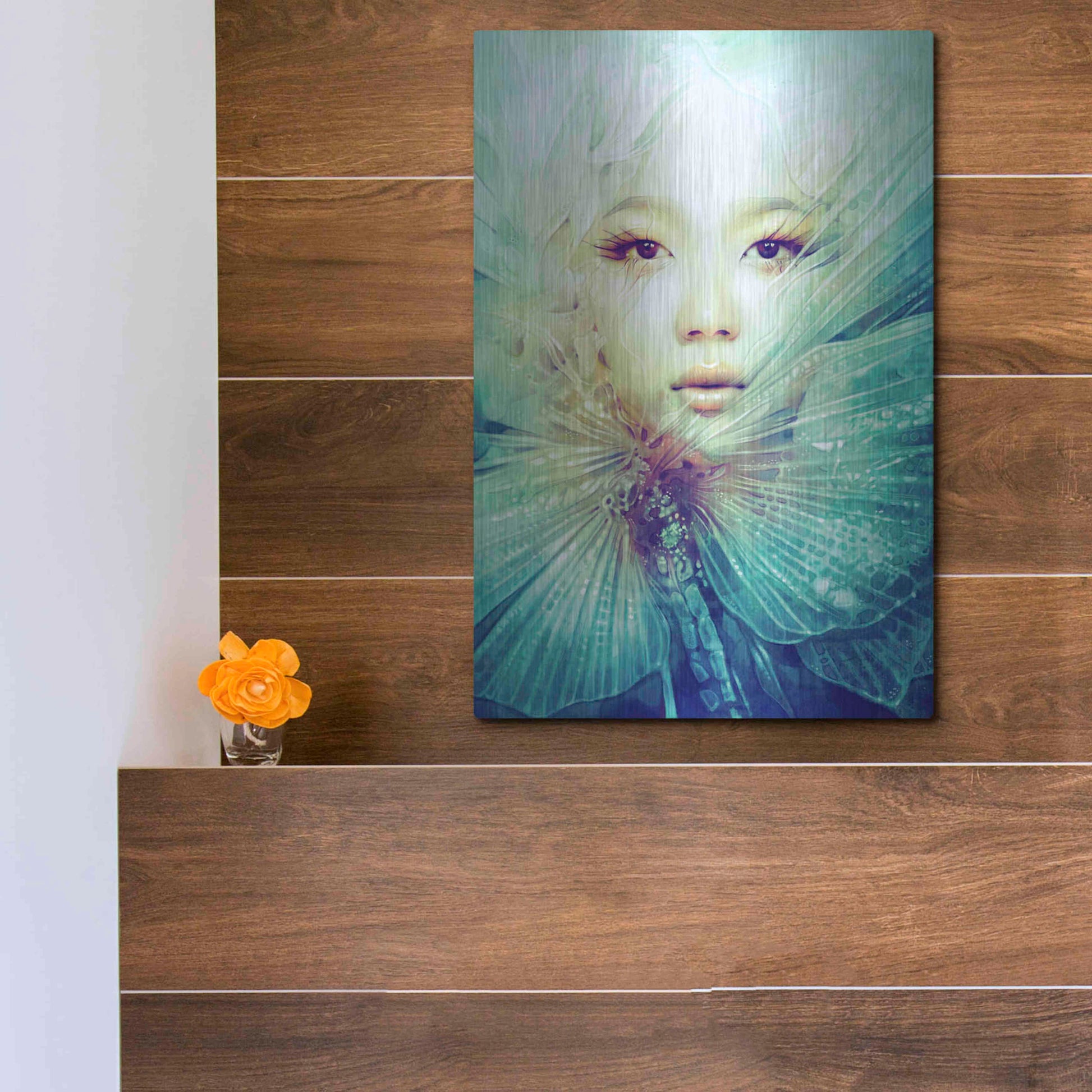 Luxe Metal Art 'Locust' by Anna Dittman, Metal Wall Art,12x16