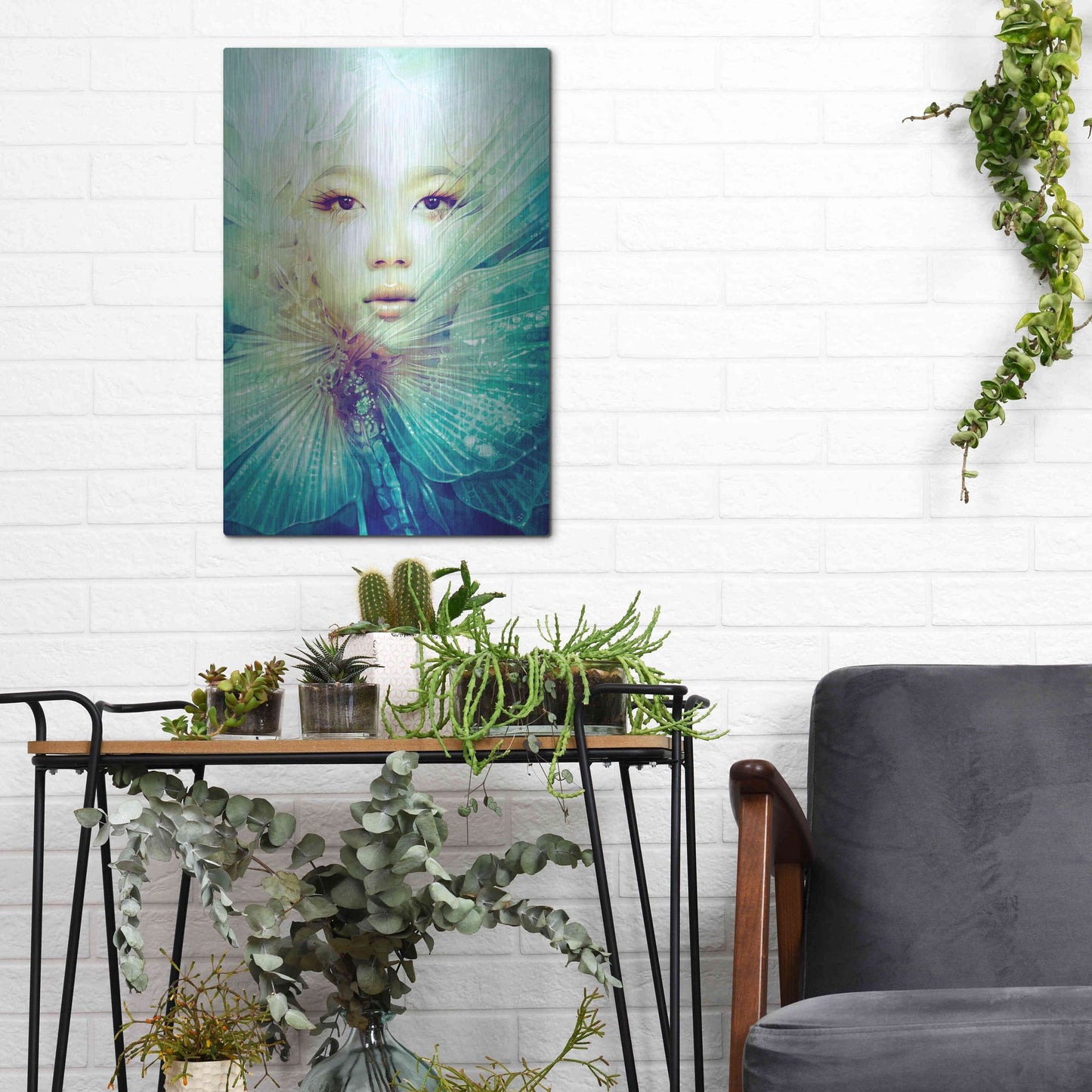 Luxe Metal Art 'Locust' by Anna Dittman, Metal Wall Art,12x16