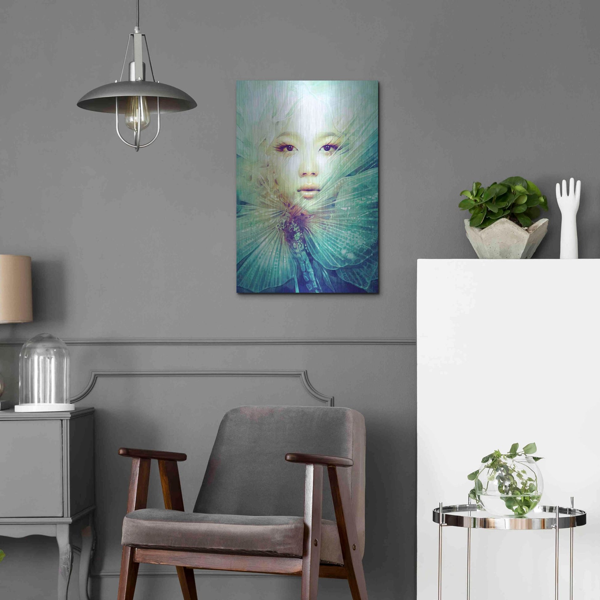 Luxe Metal Art 'Locust' by Anna Dittman, Metal Wall Art,16x24