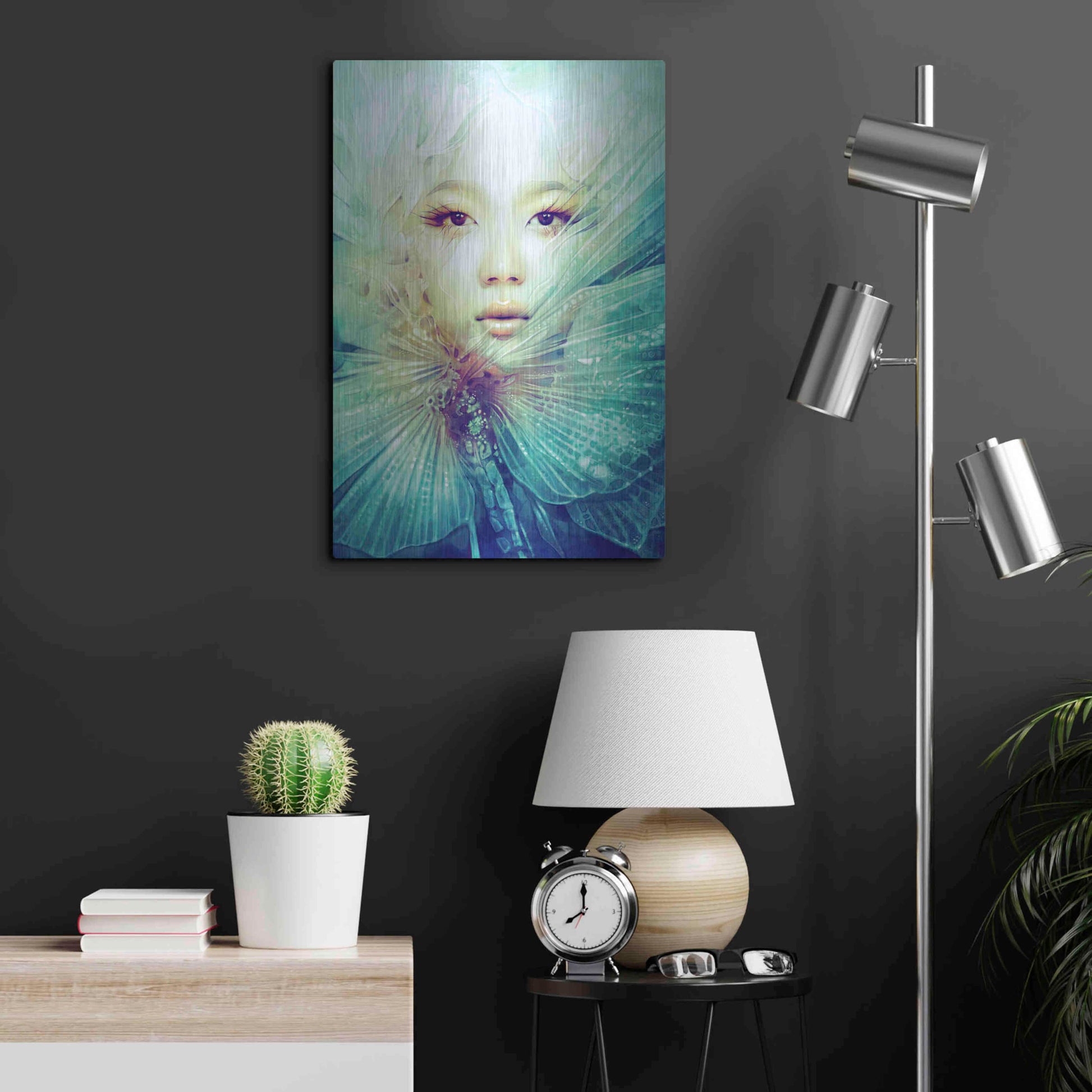 Luxe Metal Art 'Locust' by Anna Dittman, Metal Wall Art,16x24