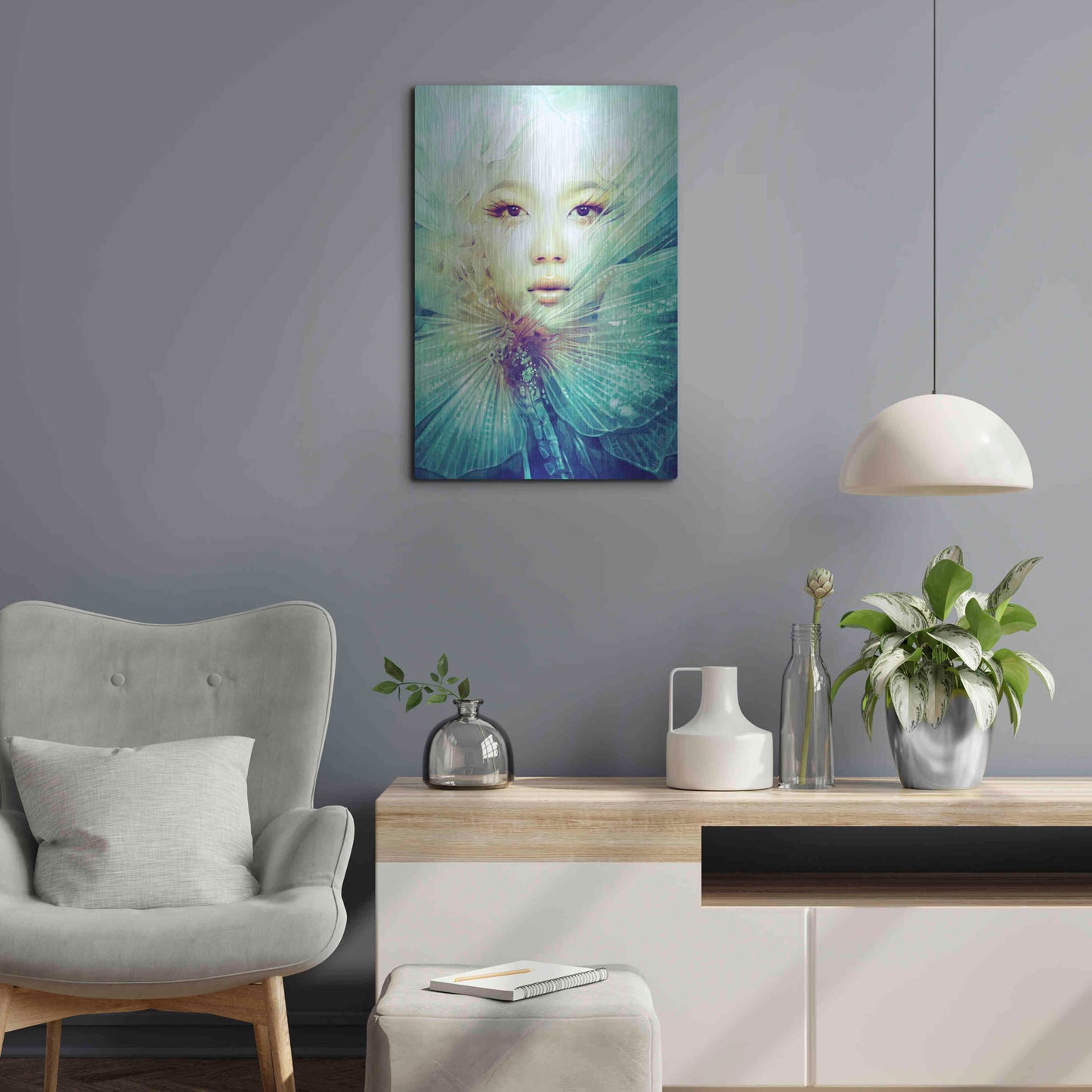 Luxe Metal Art 'Locust' by Anna Dittman, Metal Wall Art,16x24