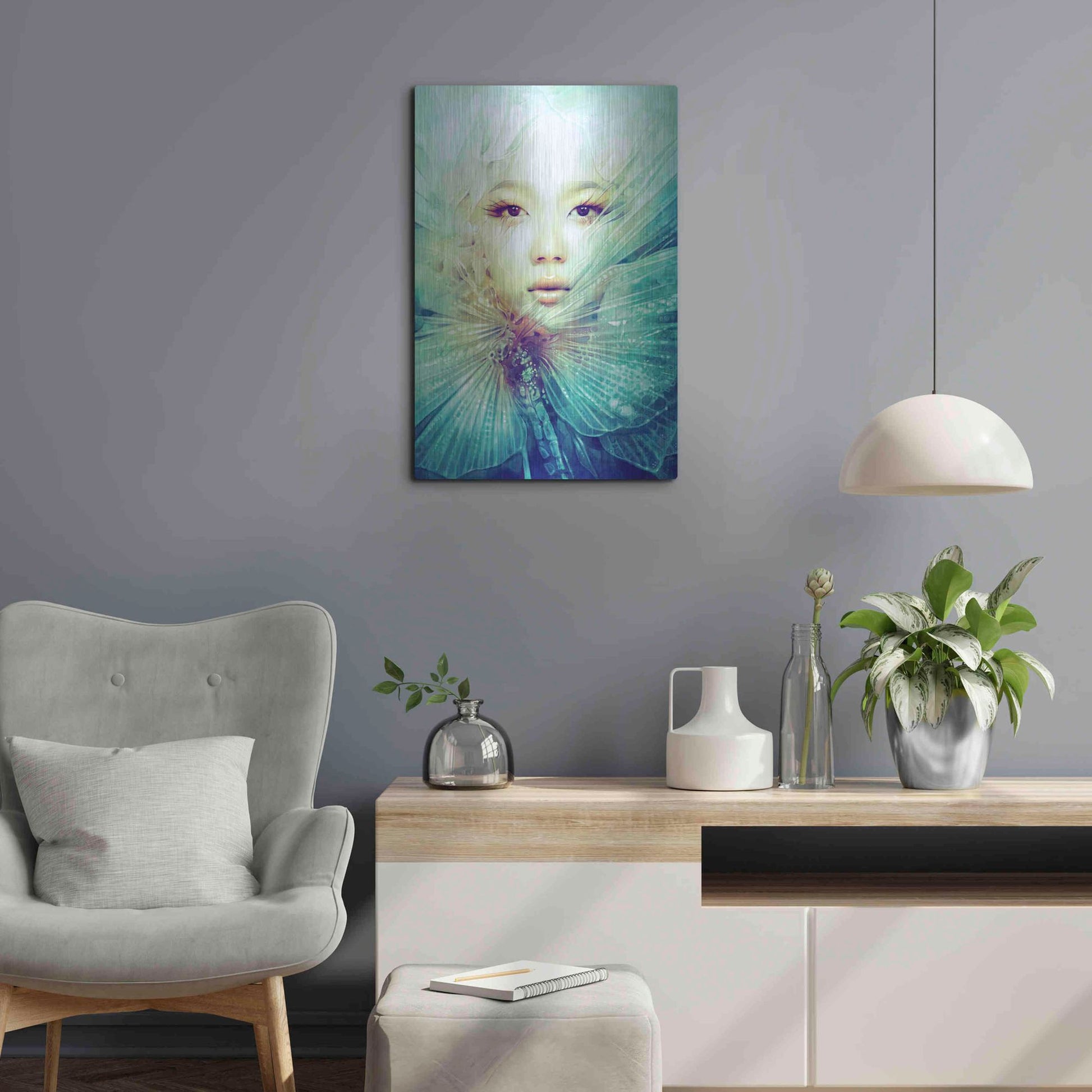 Luxe Metal Art 'Locust' by Anna Dittman, Metal Wall Art,16x24