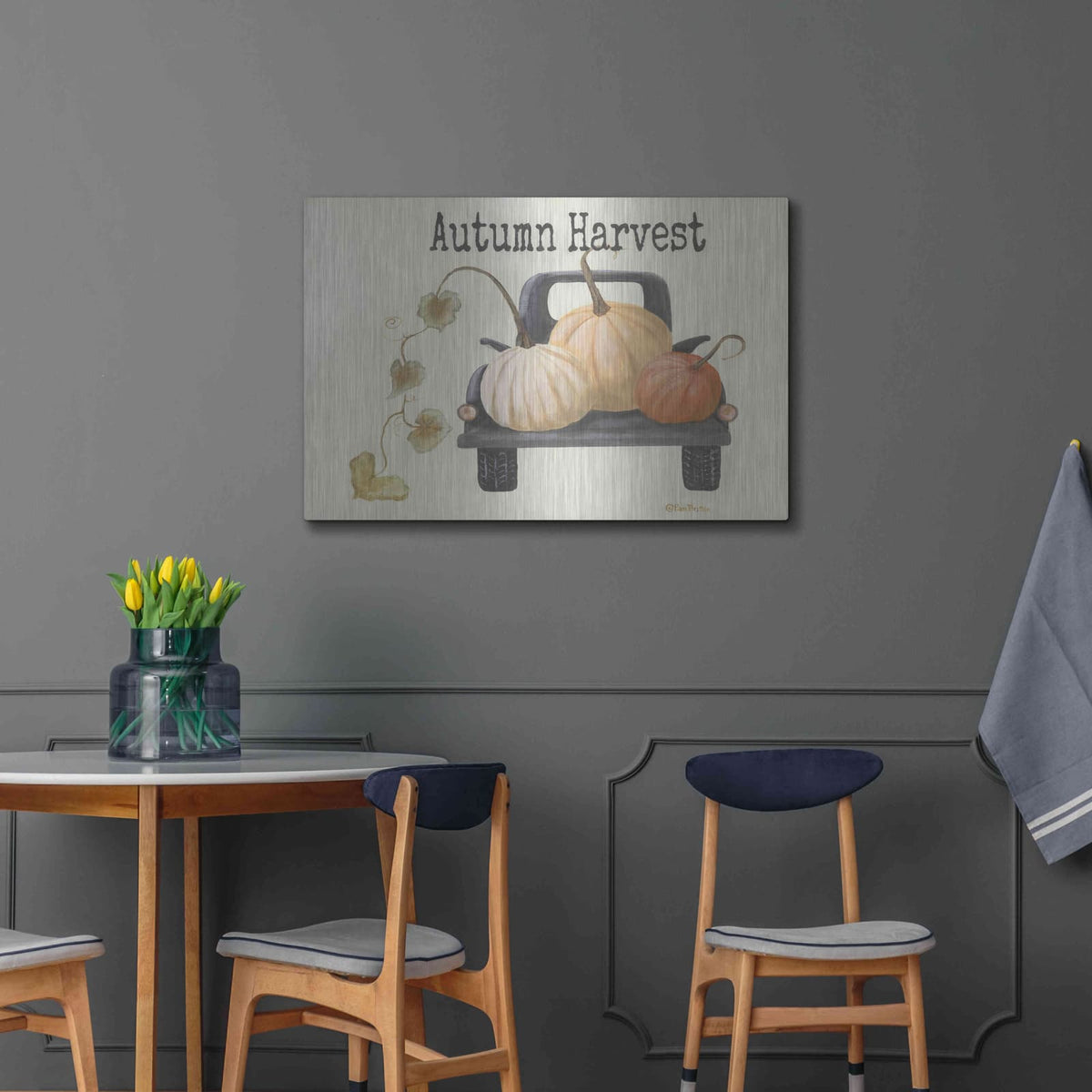 'Autumn Harvest Truck' by Pam Britton – Metal Wall Art, 36x24 room view