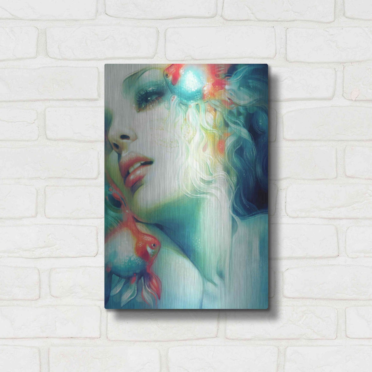 Luxe Metal Art 'Scale' by Anna Dittman, Metal Wall Art,12x16