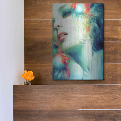 Luxe Metal Art 'Scale' by Anna Dittman, Metal Wall Art,12x16