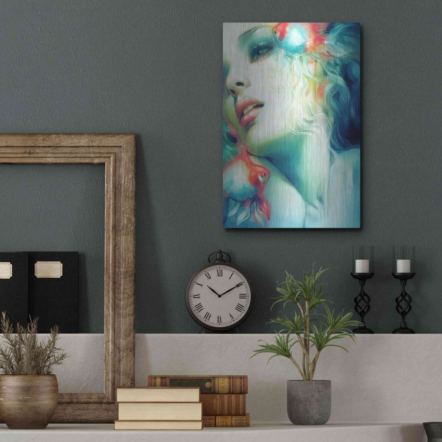 Luxe Metal Art 'Scale' by Anna Dittman, Metal Wall Art,12x16
