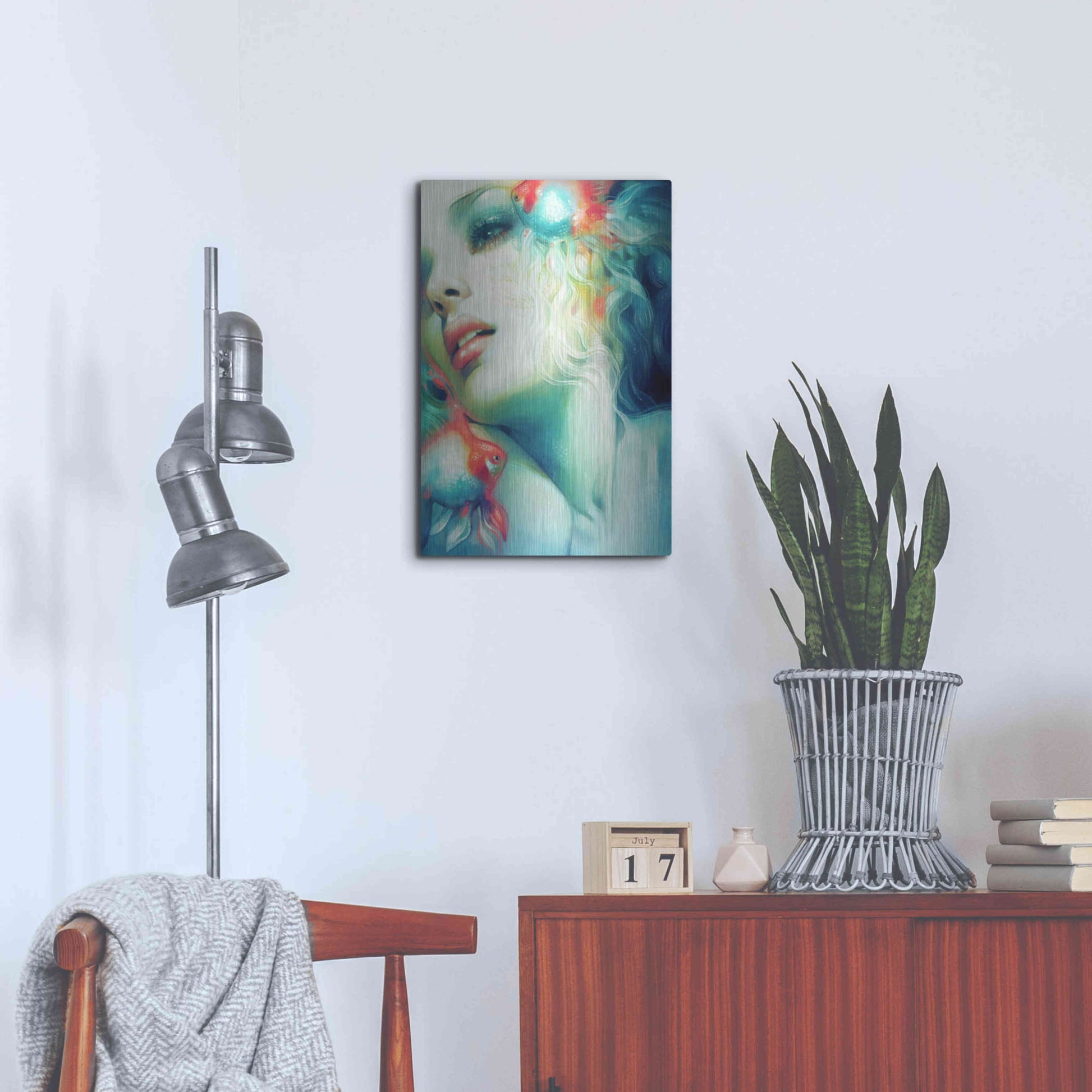 Luxe Metal Art 'Scale' by Anna Dittman, Metal Wall Art,16x24