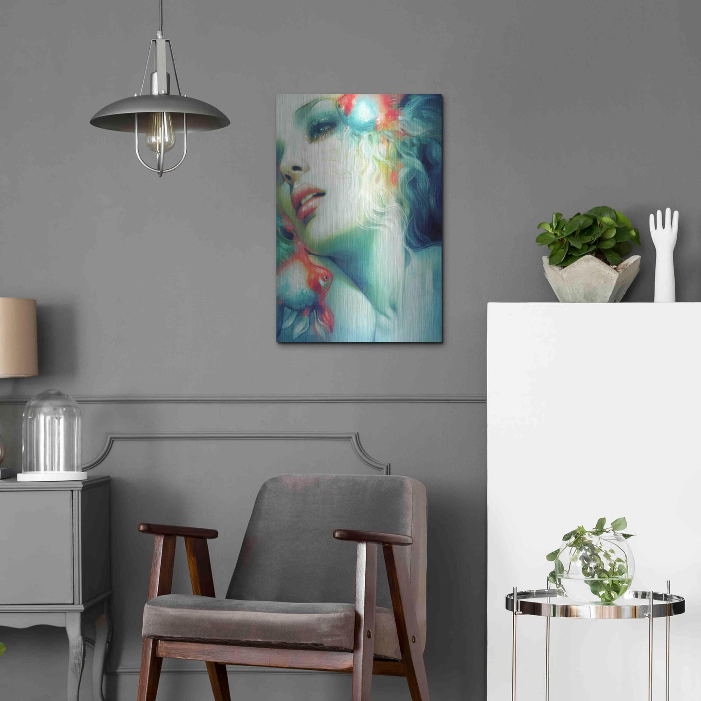 Luxe Metal Art 'Scale' by Anna Dittman, Metal Wall Art,16x24