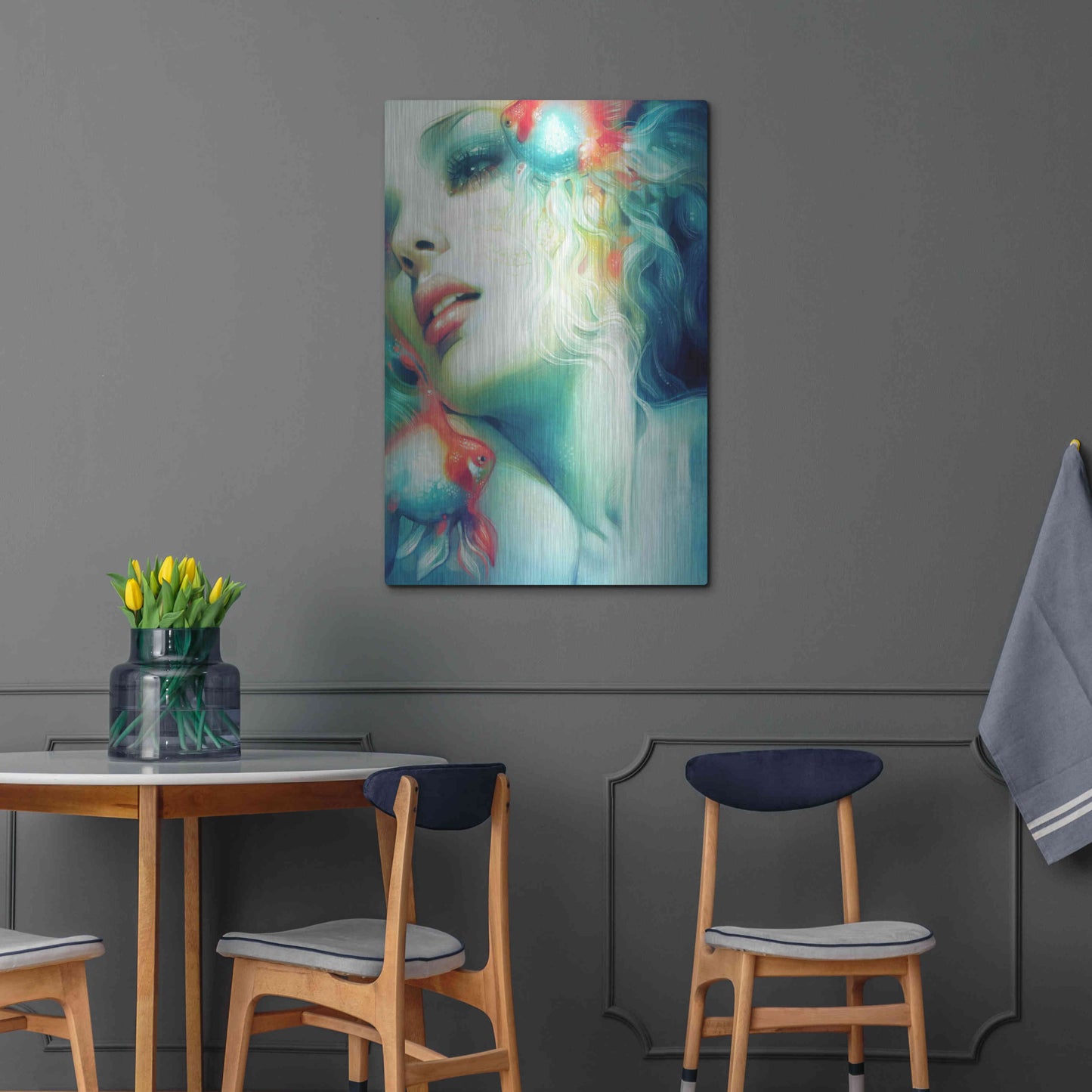 Luxe Metal Art 'Scale' by Anna Dittman, Metal Wall Art,24x36