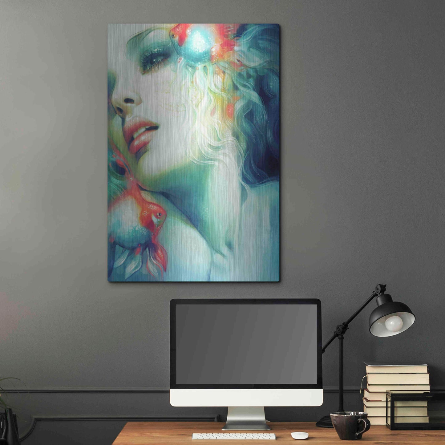 Luxe Metal Art 'Scale' by Anna Dittman, Metal Wall Art,24x36