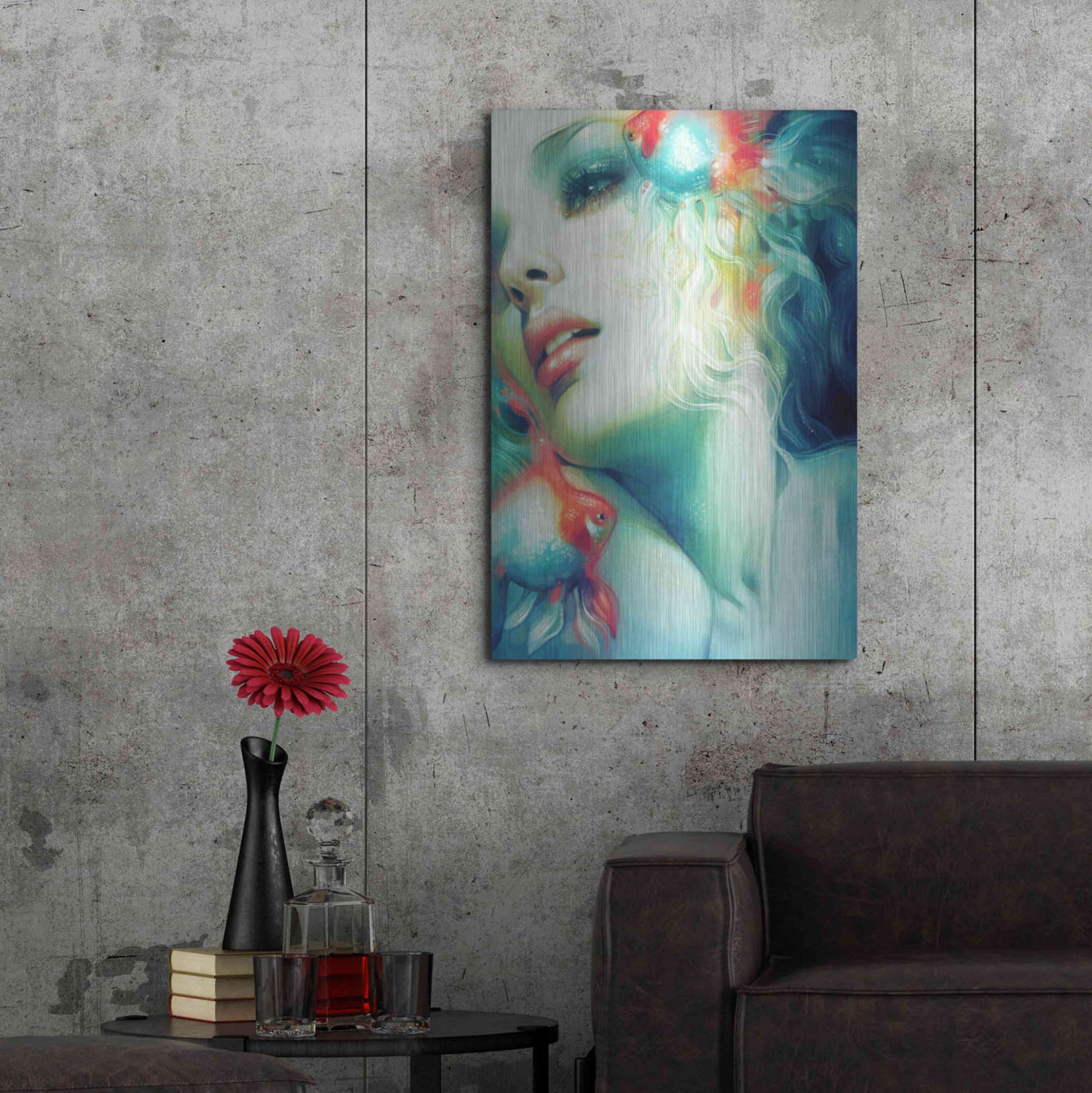 Luxe Metal Art 'Scale' by Anna Dittman, Metal Wall Art,24x36