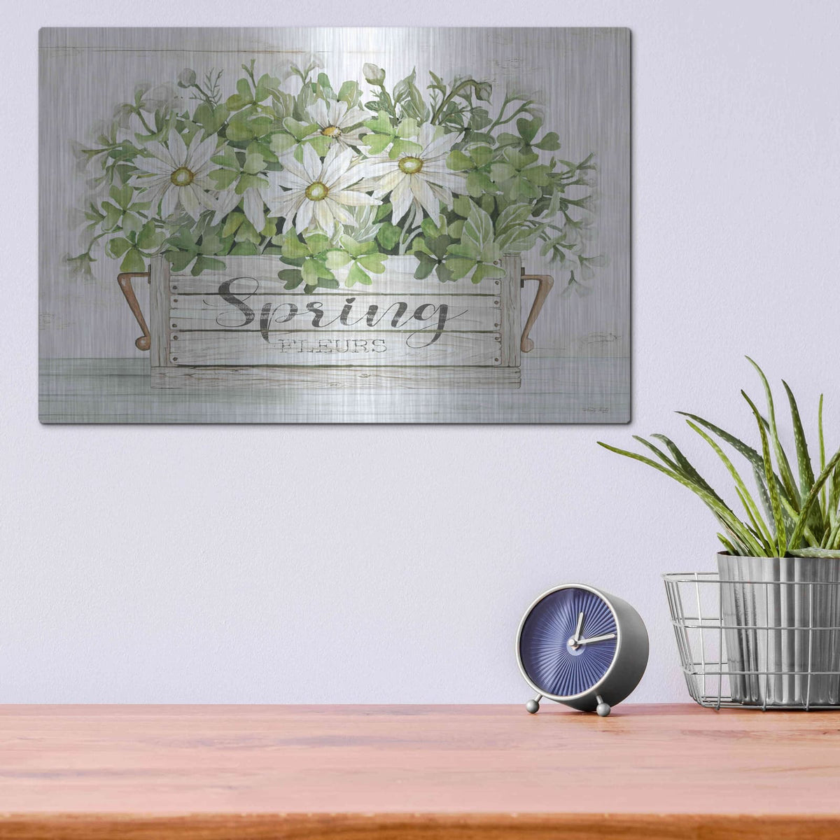 'Spring Flowers' by Cindy Jacobs – Metal Wall Art, 16x12 room view