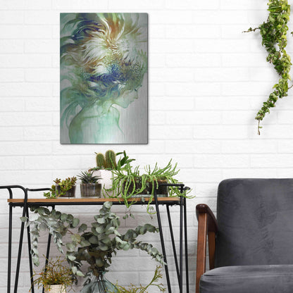 Luxe Metal Art 'Comb' by Anna Dittman, Metal Wall Art,12x16