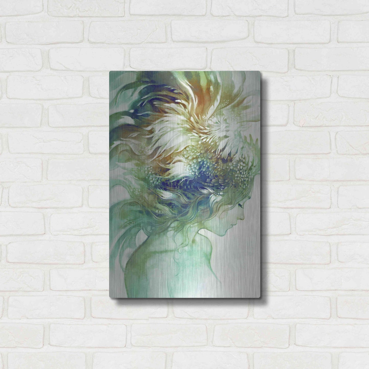 Luxe Metal Art 'Comb' by Anna Dittman, Metal Wall Art,16x24