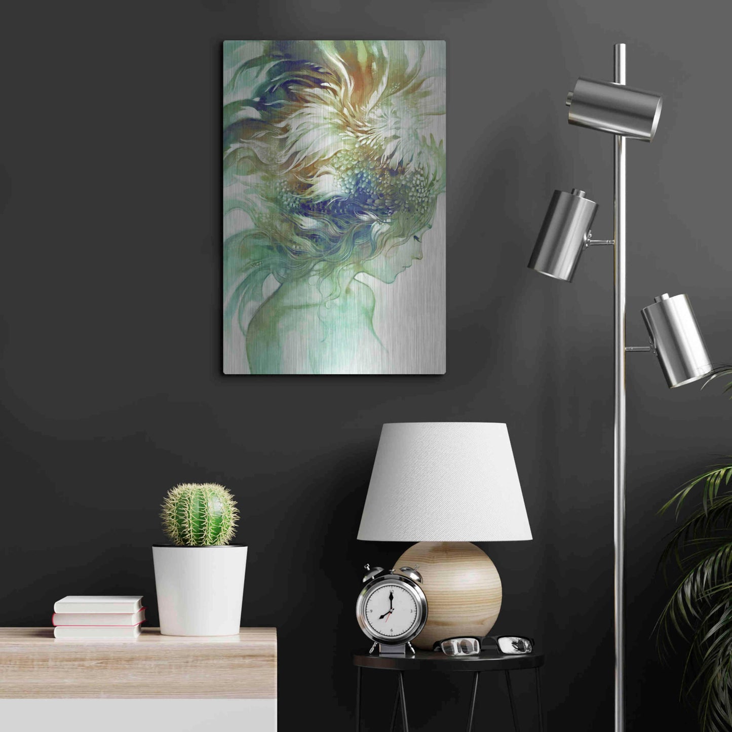 Luxe Metal Art 'Comb' by Anna Dittman, Metal Wall Art,16x24