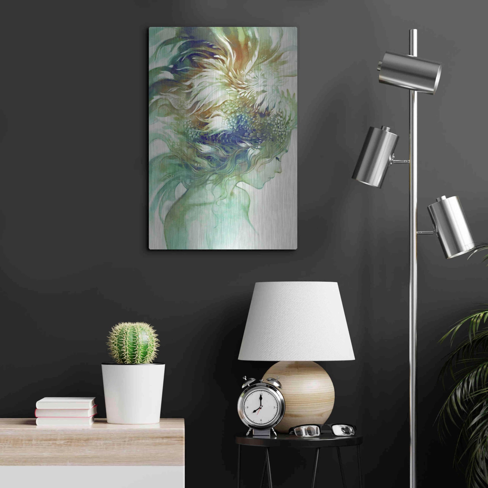 Luxe Metal Art 'Comb' by Anna Dittman, Metal Wall Art,16x24