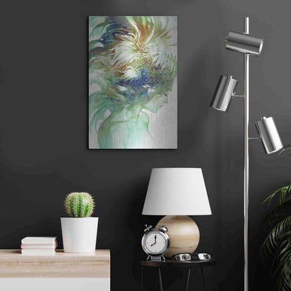 Luxe Metal Art 'Comb' by Anna Dittman, Metal Wall Art,16x24