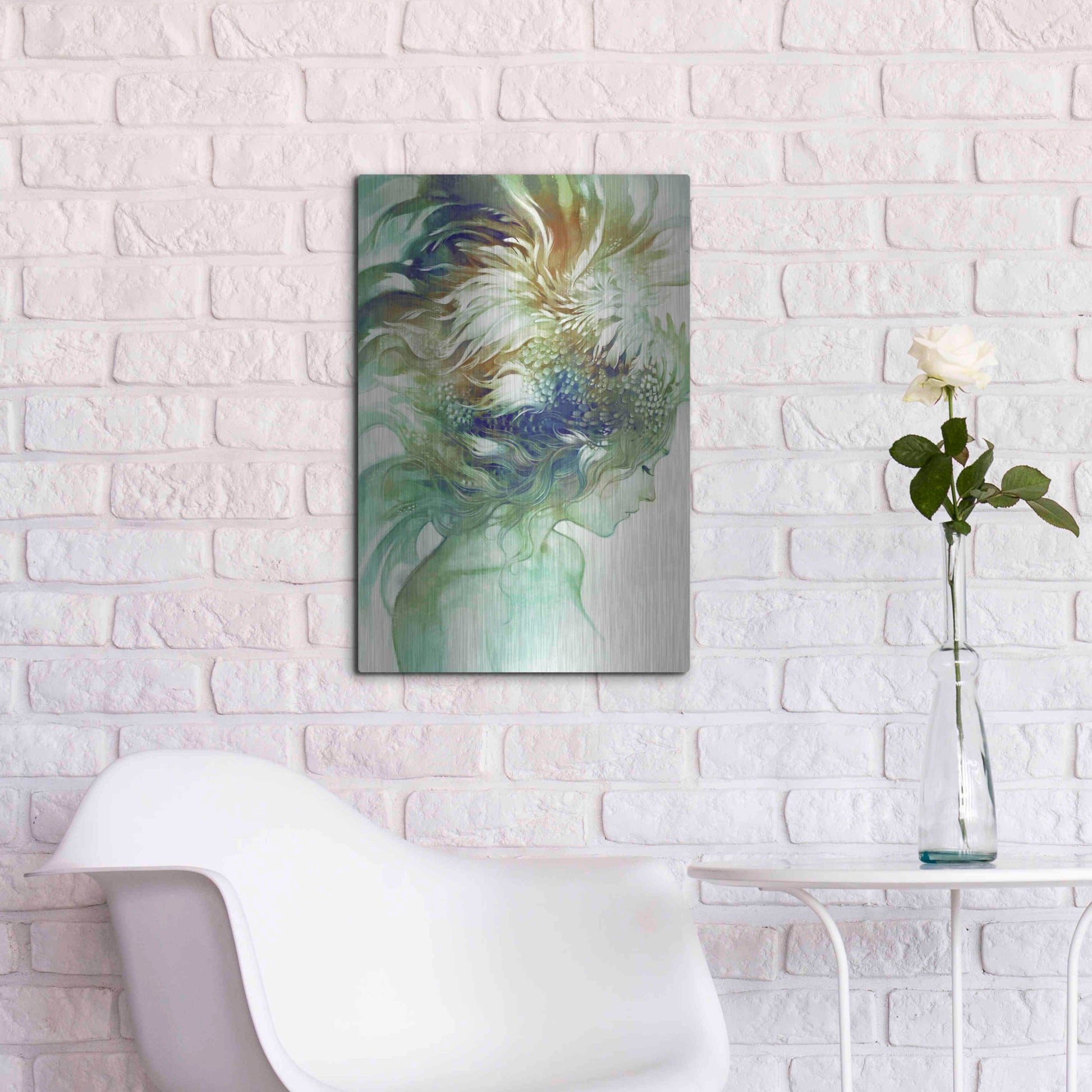 Luxe Metal Art 'Comb' by Anna Dittman, Metal Wall Art,16x24