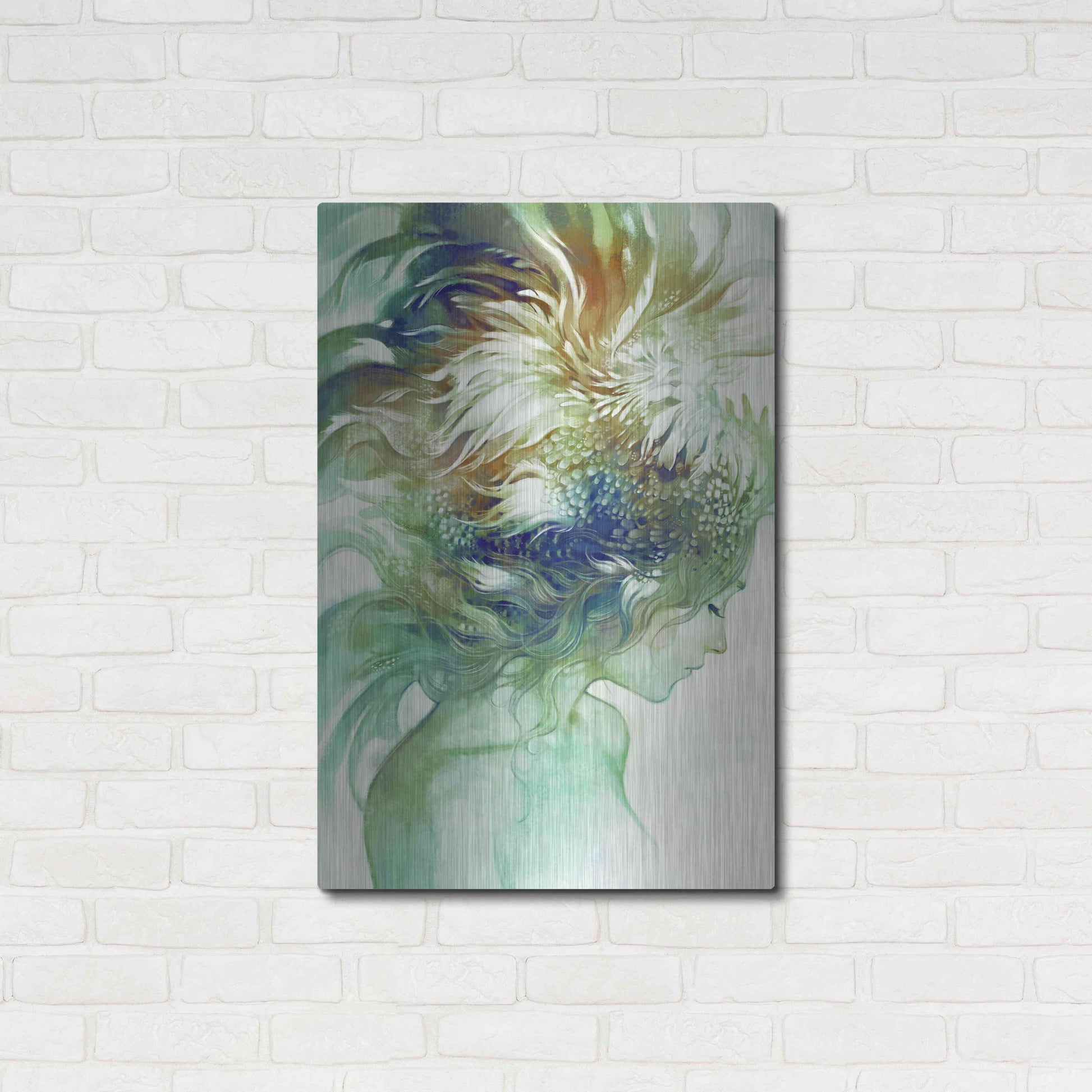 Luxe Metal Art 'Comb' by Anna Dittman, Metal Wall Art,24x36