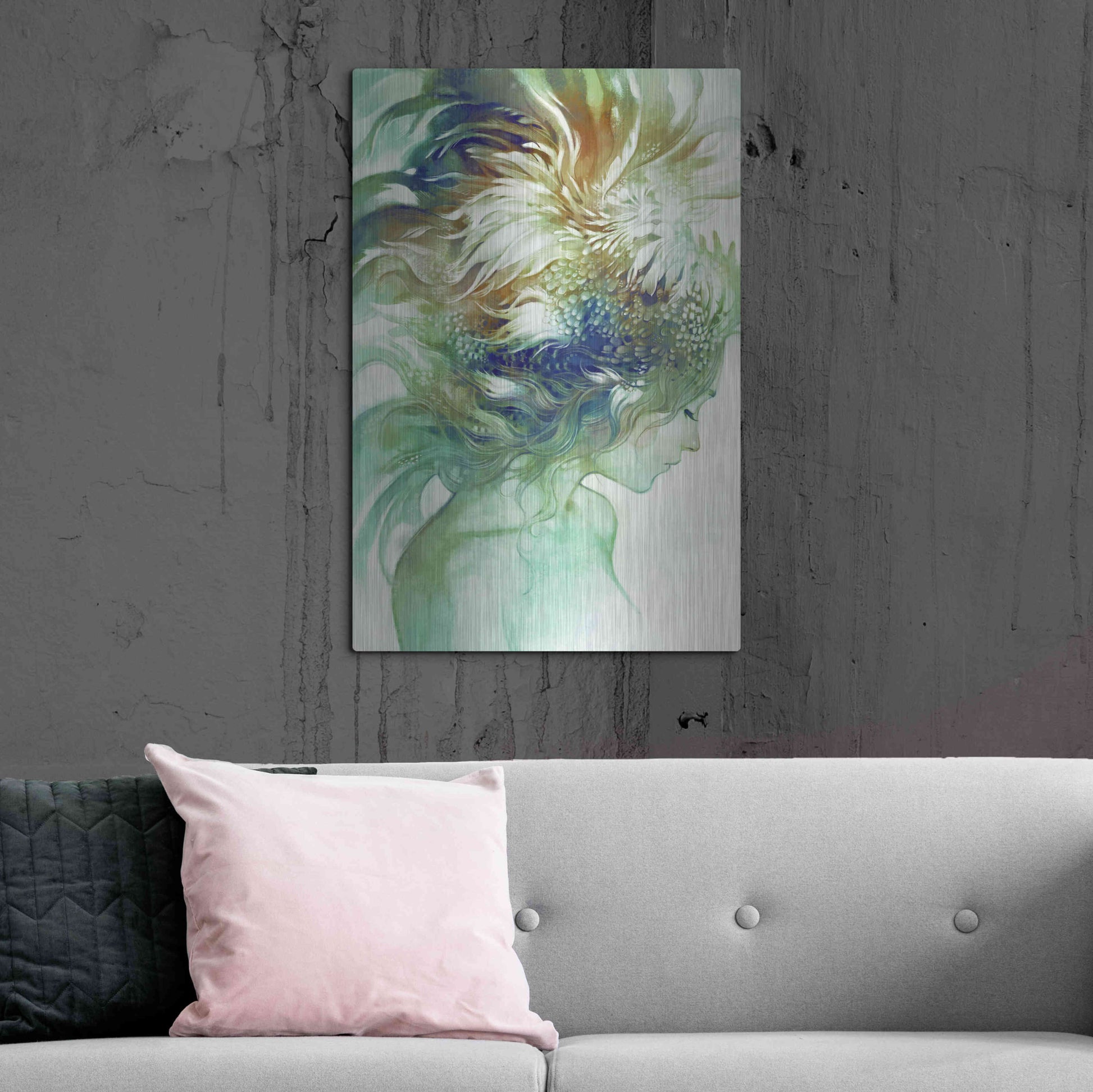 Luxe Metal Art 'Comb' by Anna Dittman, Metal Wall Art,24x36