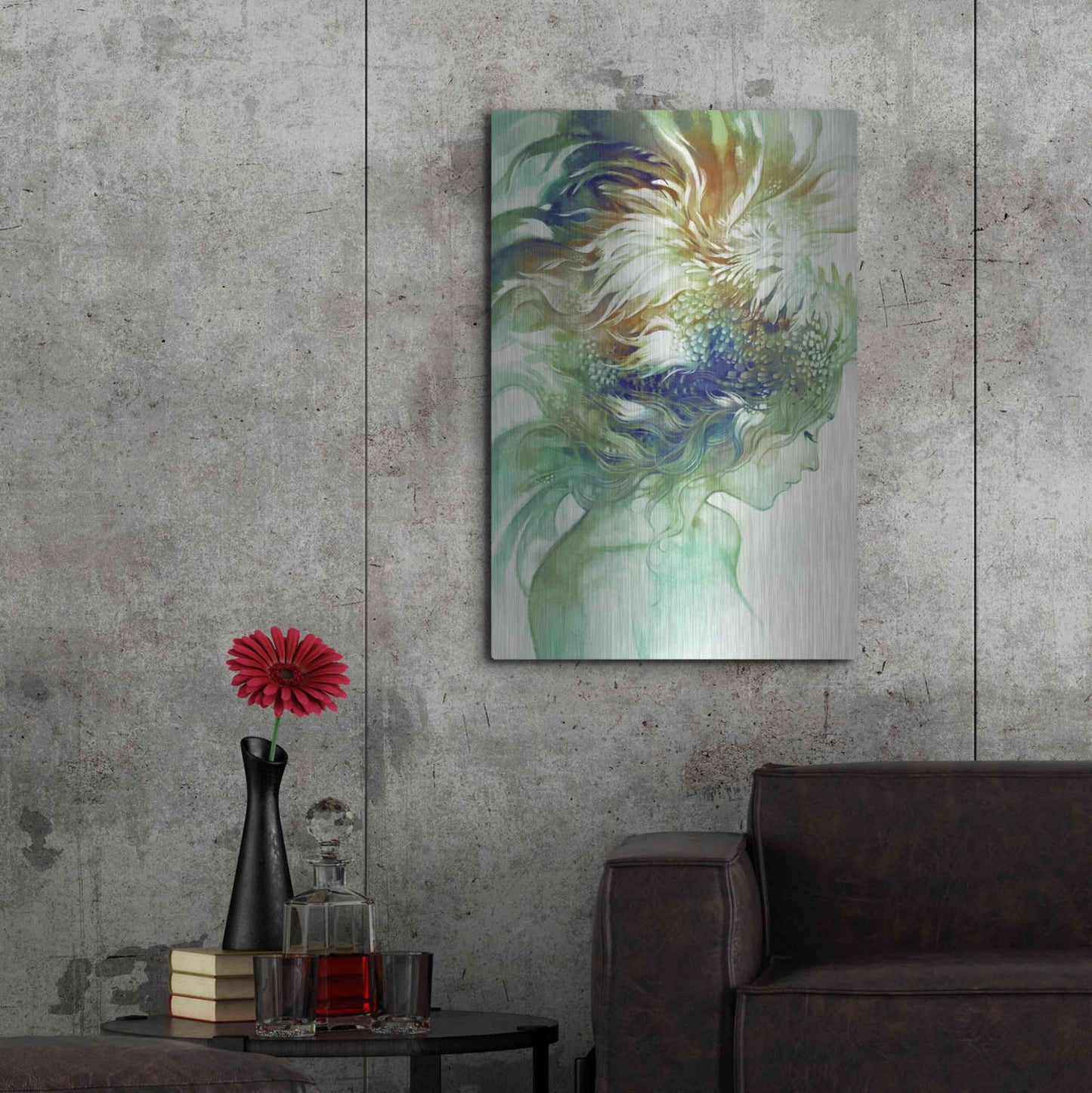 Luxe Metal Art 'Comb' by Anna Dittman, Metal Wall Art,24x36